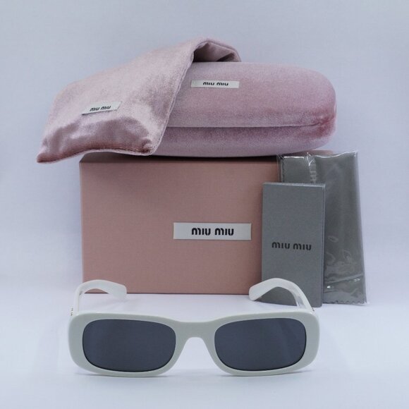 Final Price! Miu Miu MU08ZS 1425S0 White Grey Sunglasses main image 5